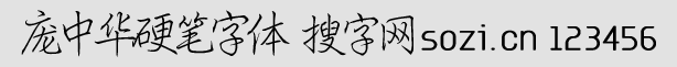 庞中华硬笔字体